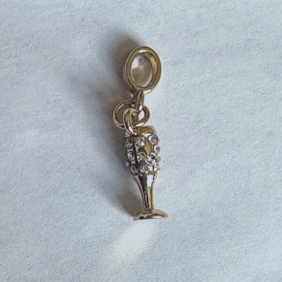 EFFY Crystal Goblet Gold Tone Charm for Necklace or Bracelet - Picture 1 of 5